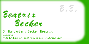 beatrix becker business card